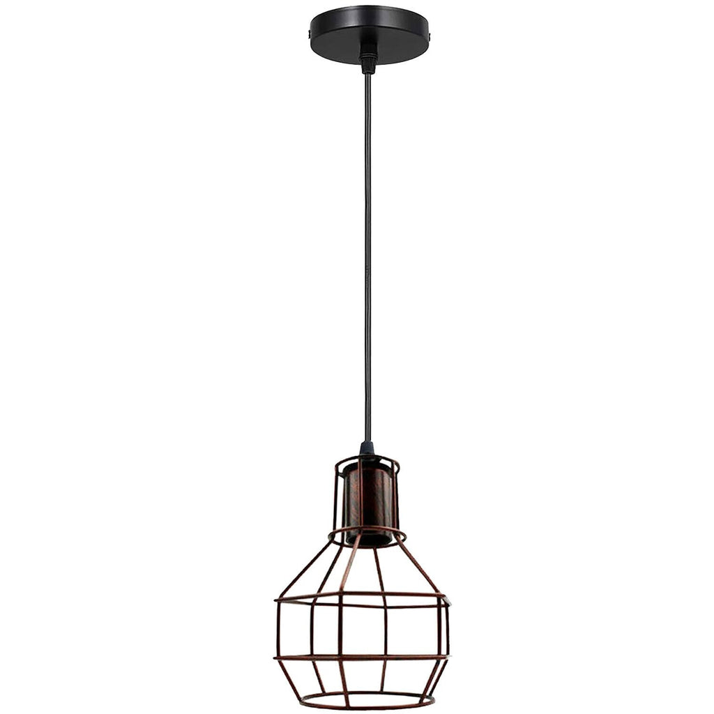 Vintage Industrial Style Metal Ceiling Pendant Light Cage Lampshade Fitting