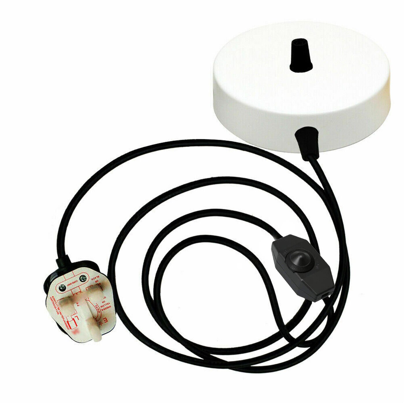 Dimmable Plug-in Wall Light Kit with UK Plug and Flexible Power Cord