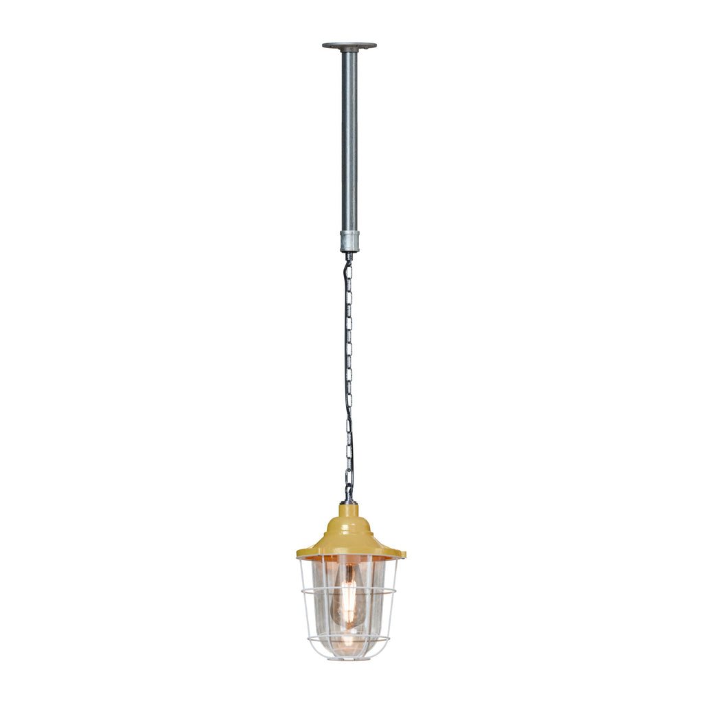 Industrial Rustic Galvanized Steel Conduit Pendant Lamp with Adjustable Chain