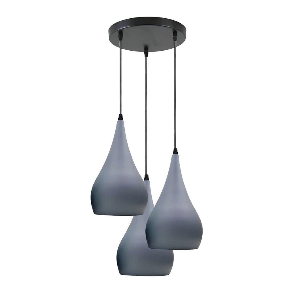 Modern 3 Way Multi Teardrop Ceiling Pendant Light Adjustable Shades