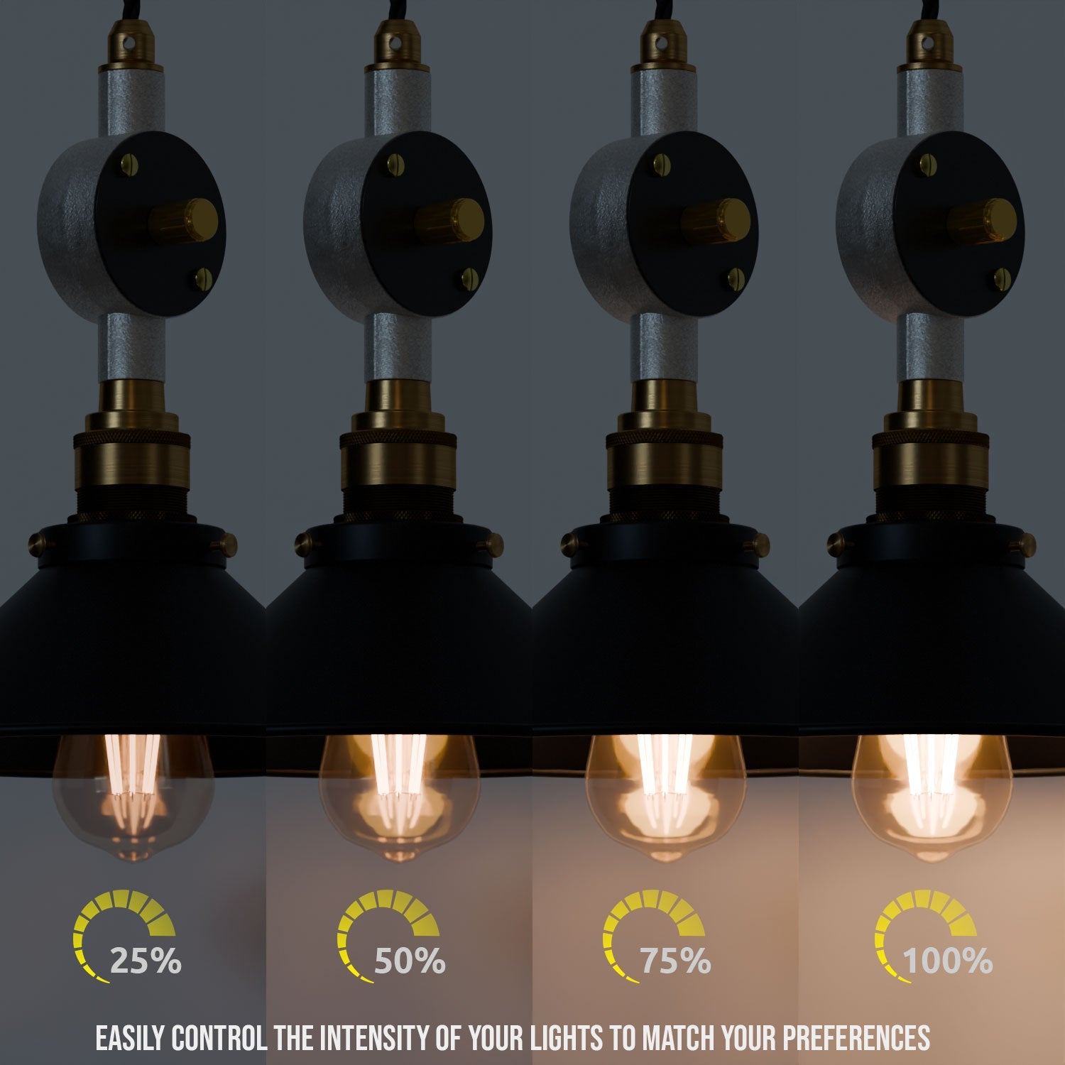 Black Industrial Dimmable Cone Shade Pendant Light Adjustable Height Metal Fixture