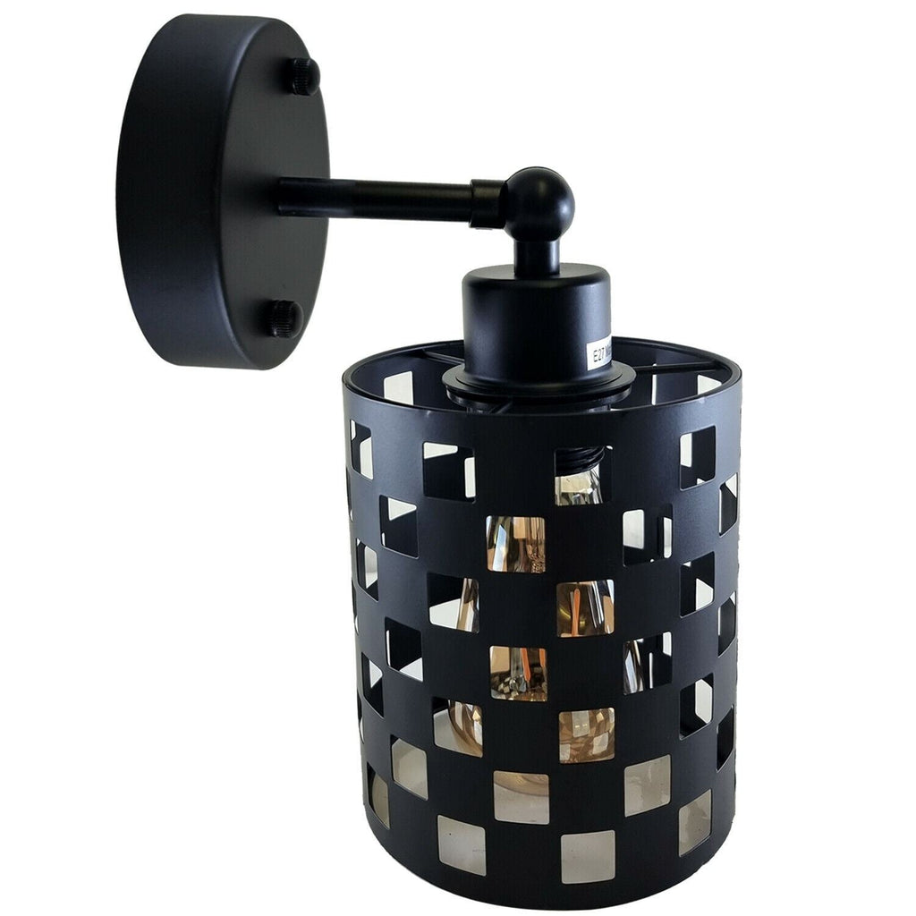 Modern Industrial Black Adjustable Arm Wall Sconce Light Fixture for Hallway