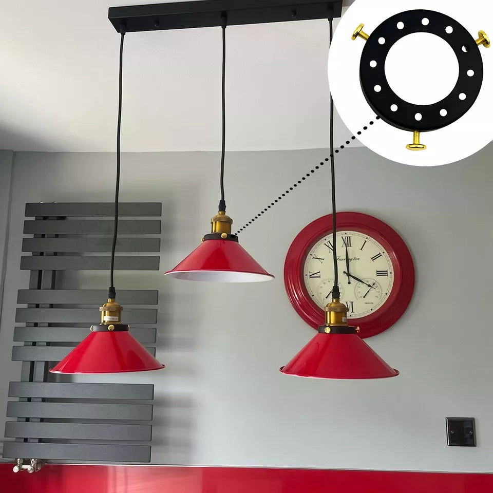 Stylish Metal Lamp Shade Caps for Pendant Light Holders, Multiple Colors & Packs