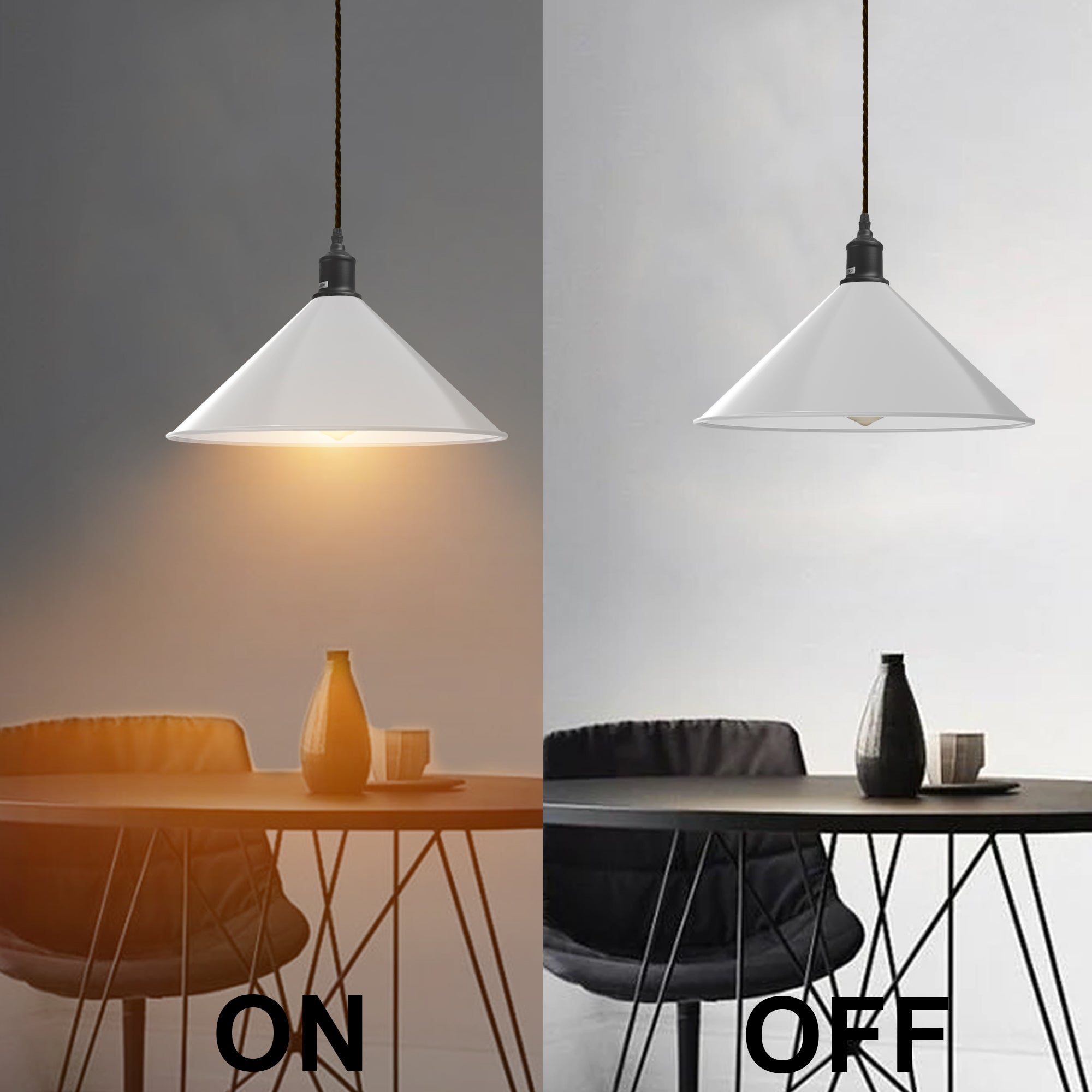 Adjustable Metal Shade Single Head Hanging Pendant Light for Modern Spaces