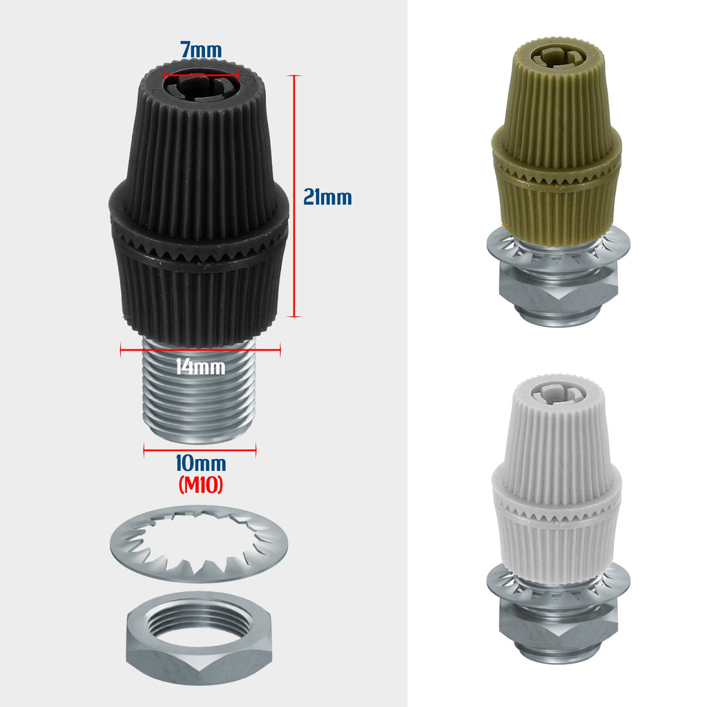 Flexible Plastic Cord Grip with 10mm Male Thread for E27 Lamp Wiring