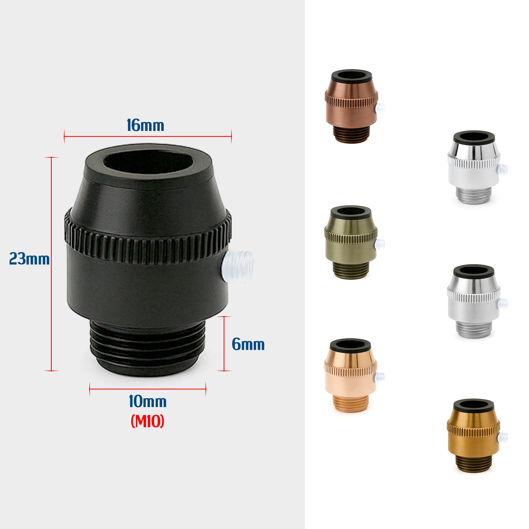 5 Pack Strain Relief Metal Cord Grip Nuts M10 Cable Lock - 6047