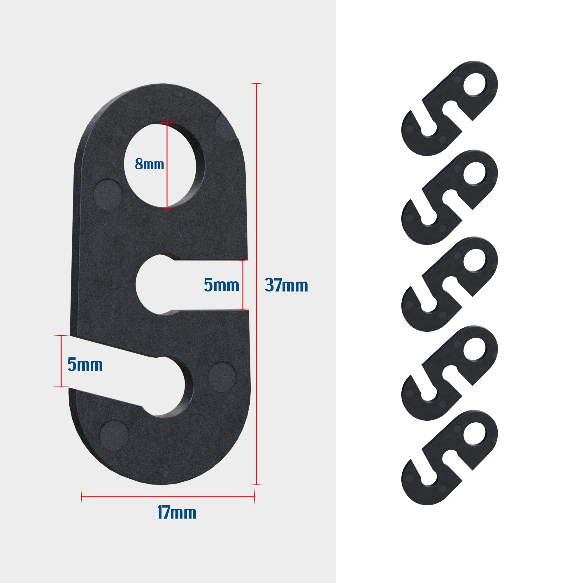 Pendant Light Cord S shape Hook Plastic 2 Holes - 6057