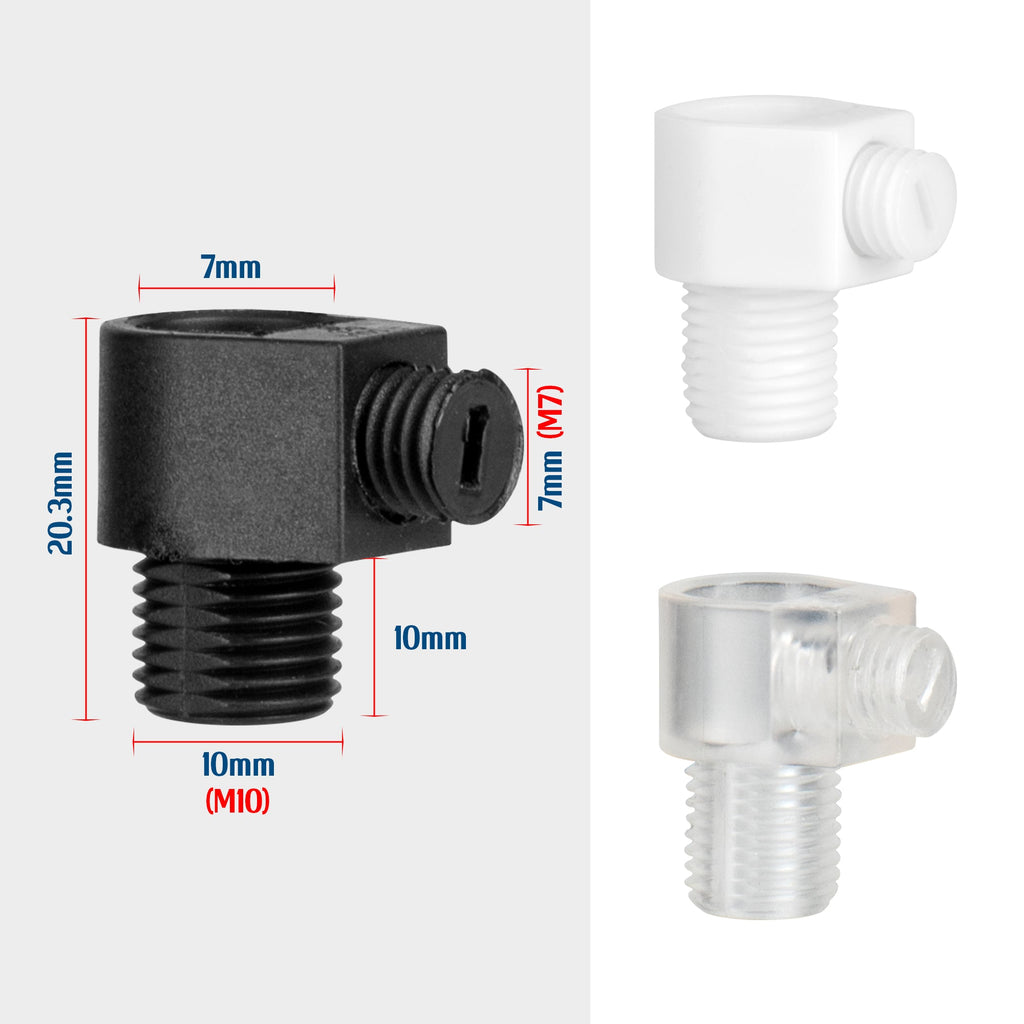 Durable PVC M10 L-Shape Cord Grip Strain Relief Caps (5-Pack) for Lighting