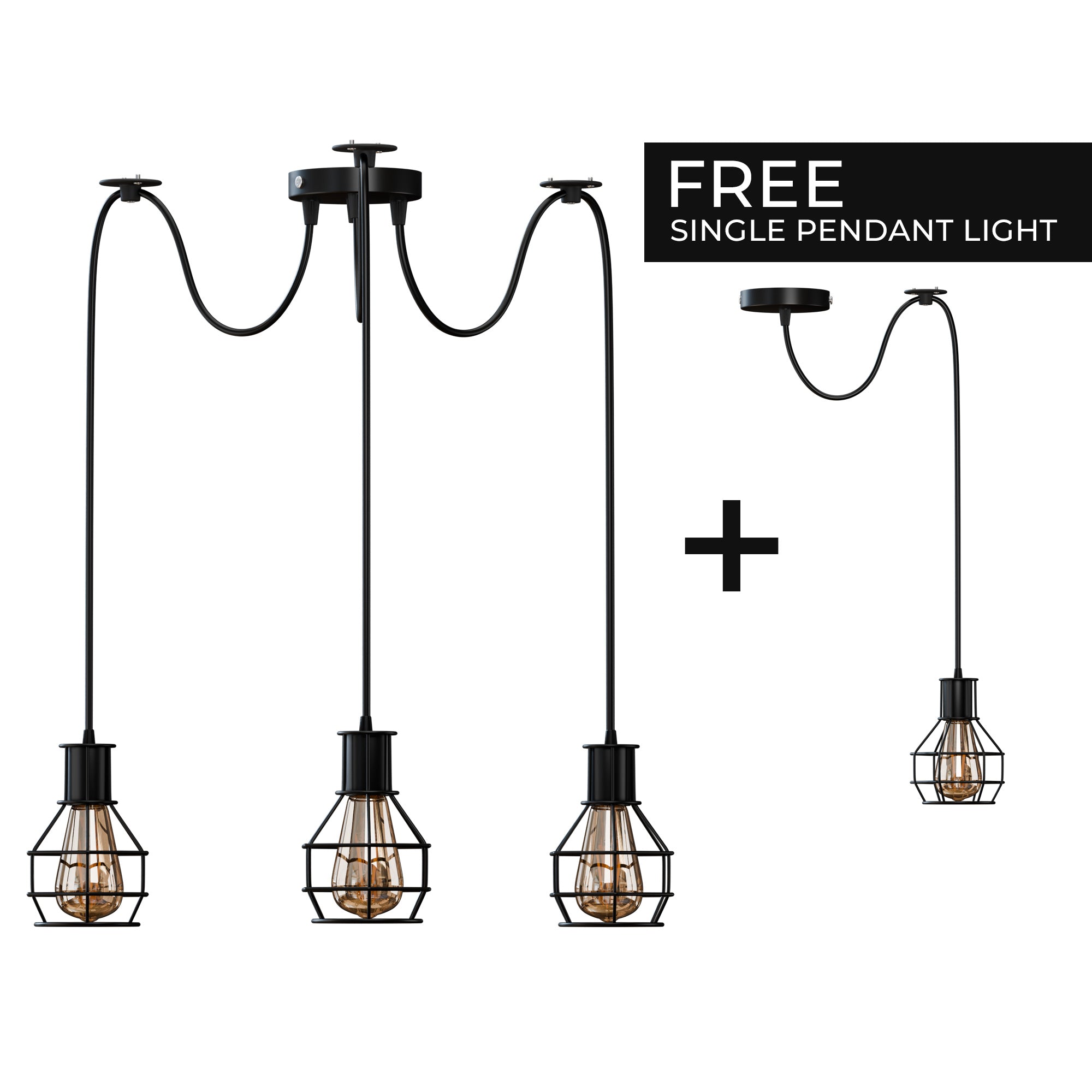 Retro Industrial Nest Cage Indoor Ceiling Hanging Pendant Light ~3490