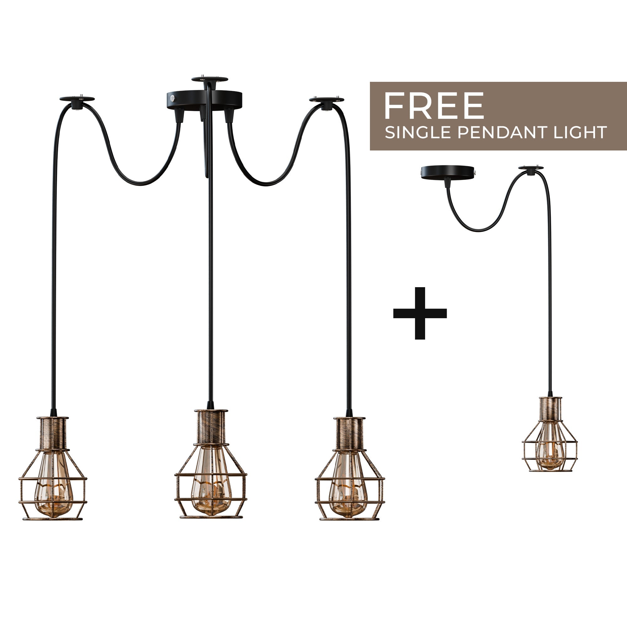 Retro Industrial Nest Cage Indoor Ceiling Hanging Pendant Light ~3490