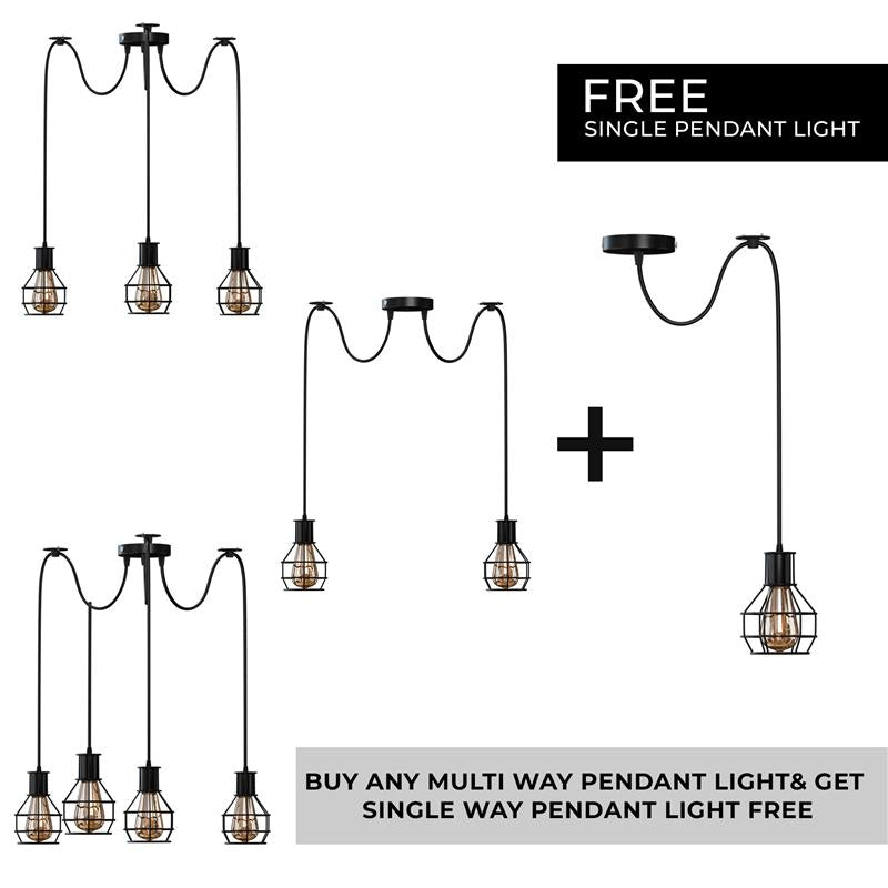 Retro Industrial Nest Cage Indoor Ceiling Hanging Pendant Light ~3490