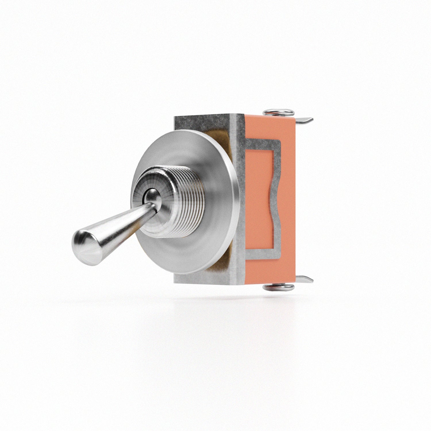 Industrial Metal Toggle ON/OFF SPST Switch with 10mm Plate for Lighting DIY