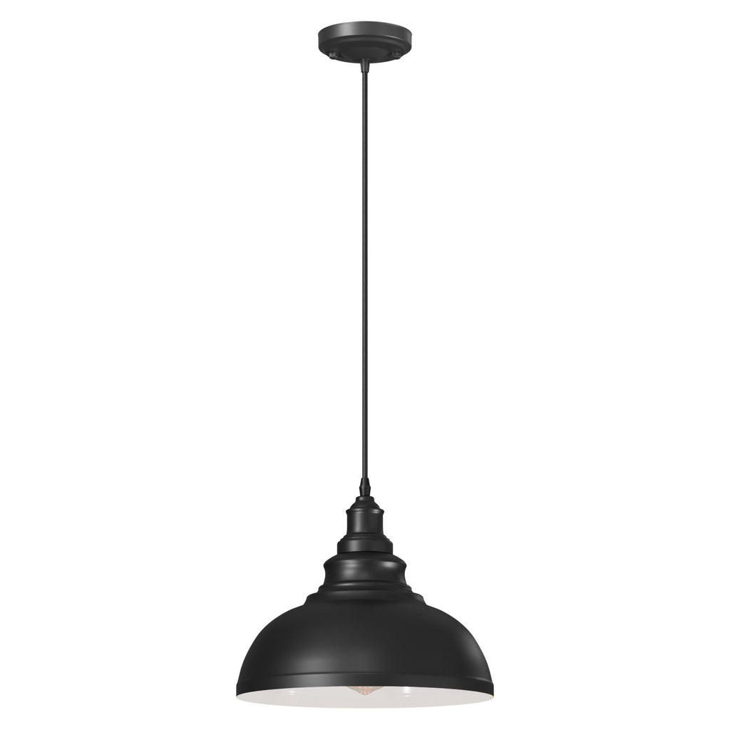 Vintage Industrial Metal Black Ceiling Pendant Light Fixture, E27 Adjustable Hanging Lamp