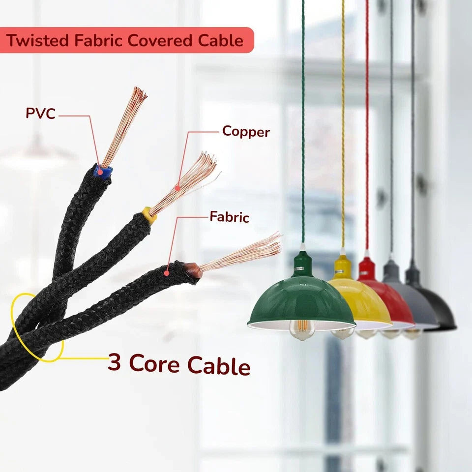 Vintage Industrial Metal Ceiling Pendant Shade E27 Hanging Light ~6222