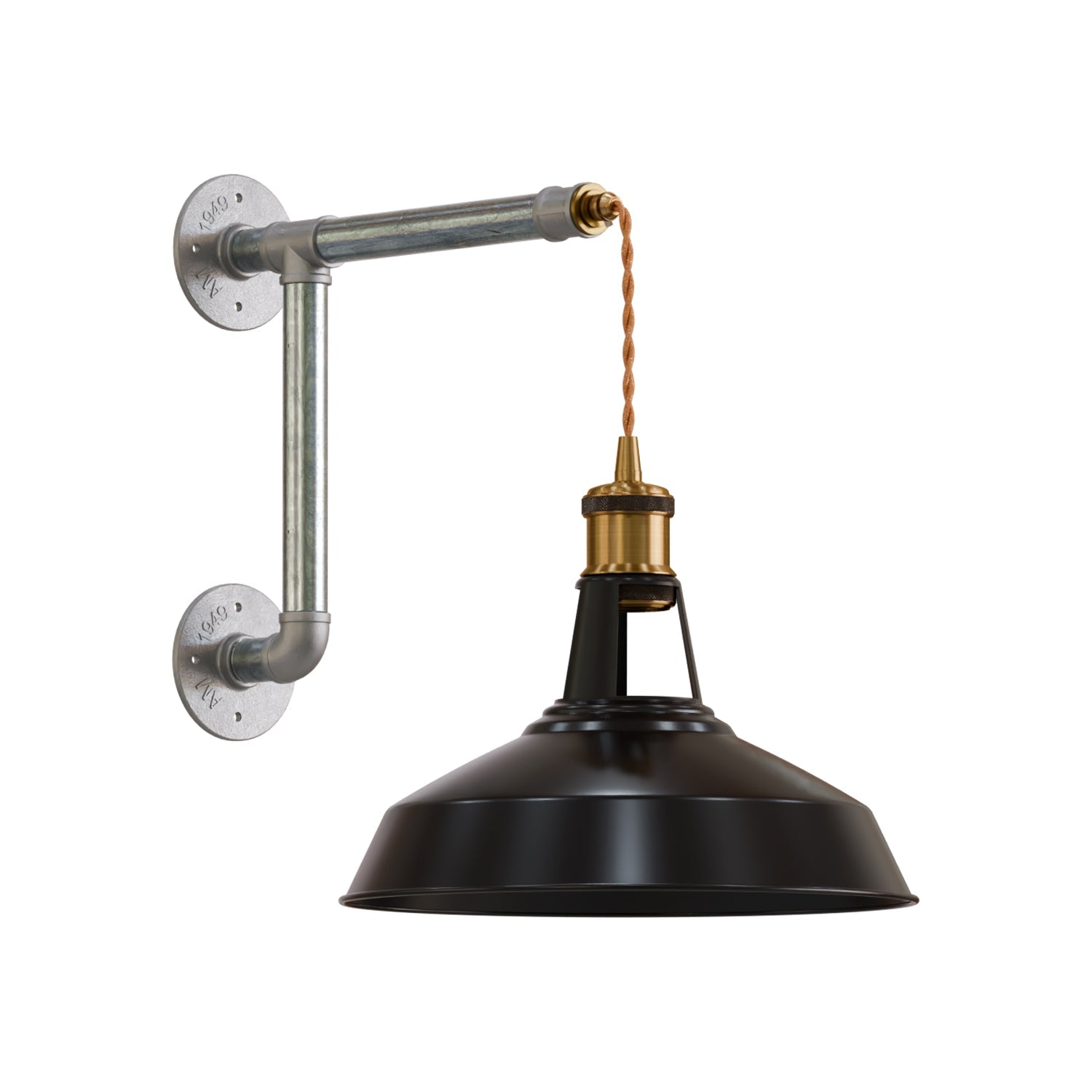 Industrial Wall Light Metal Barn Shade DIY Mount Kit ~ 6118