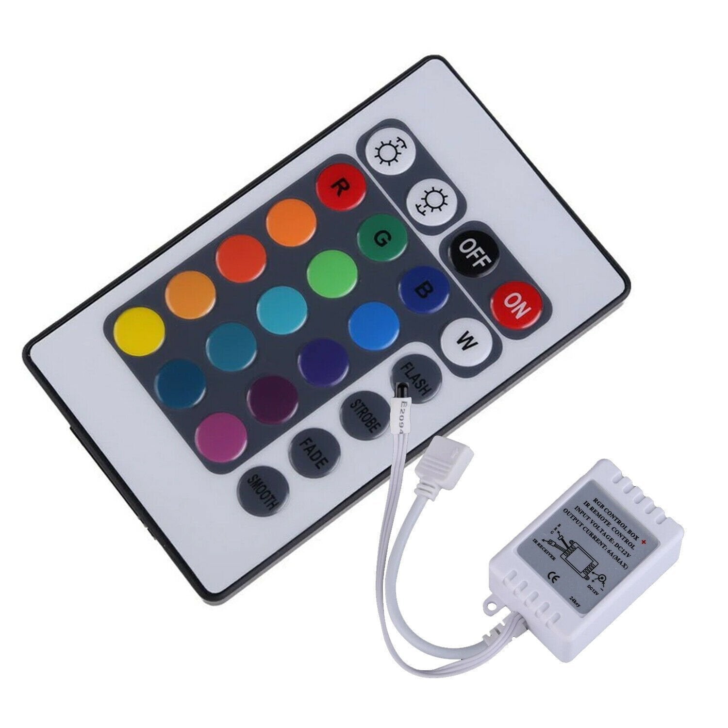 Versatile 12V IR Remote Controller for RGB LED Strip Lights, 24/44 Key Options
