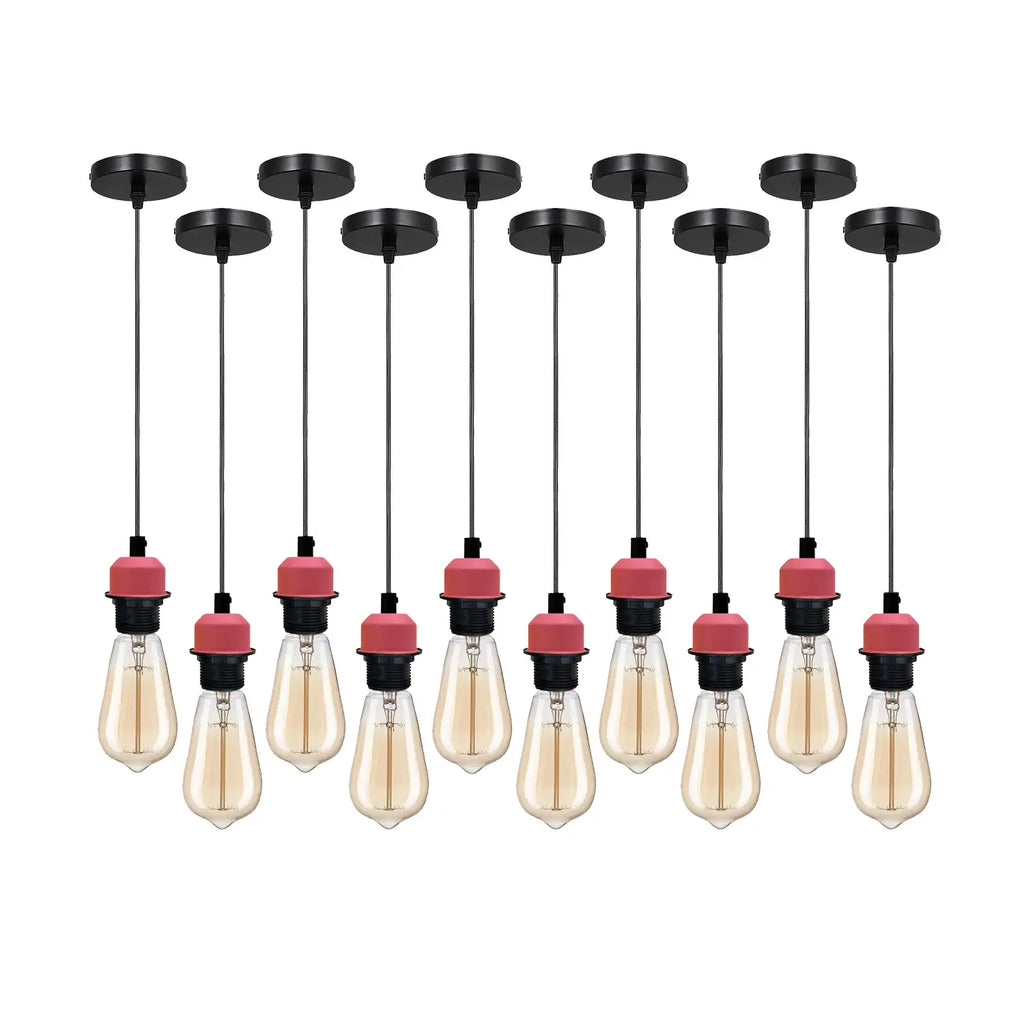 Vintage E27 Industrial Pendant Lamp Bulb Holder Ceiling Light Kit