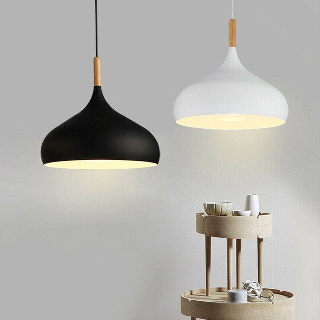 Modern White Metal Pendant Light for Kitchen Island Dining Room Ceiling