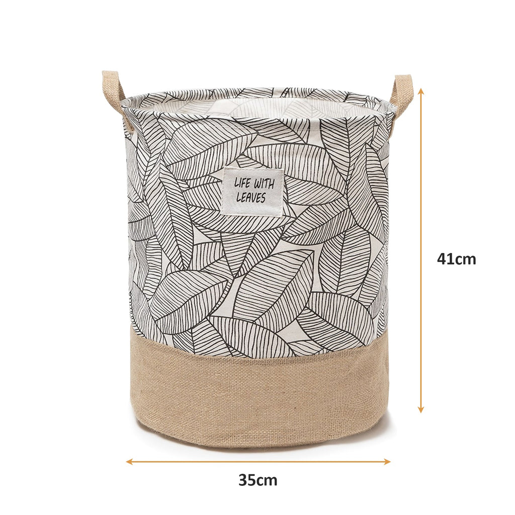 Foldable Cotton Laundry Basket Organizer for Dirty Clothes Storage