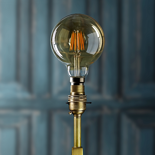 Vintage Amber Glass LED Filament Bayonet Bulb B22 Base Dimmable Warm White Light