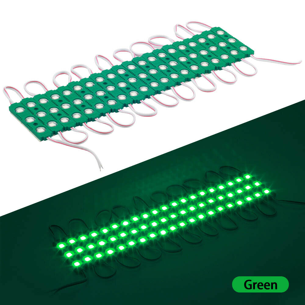 Super Bright Green 12V Waterproof IP67 LED Module Strip Lights