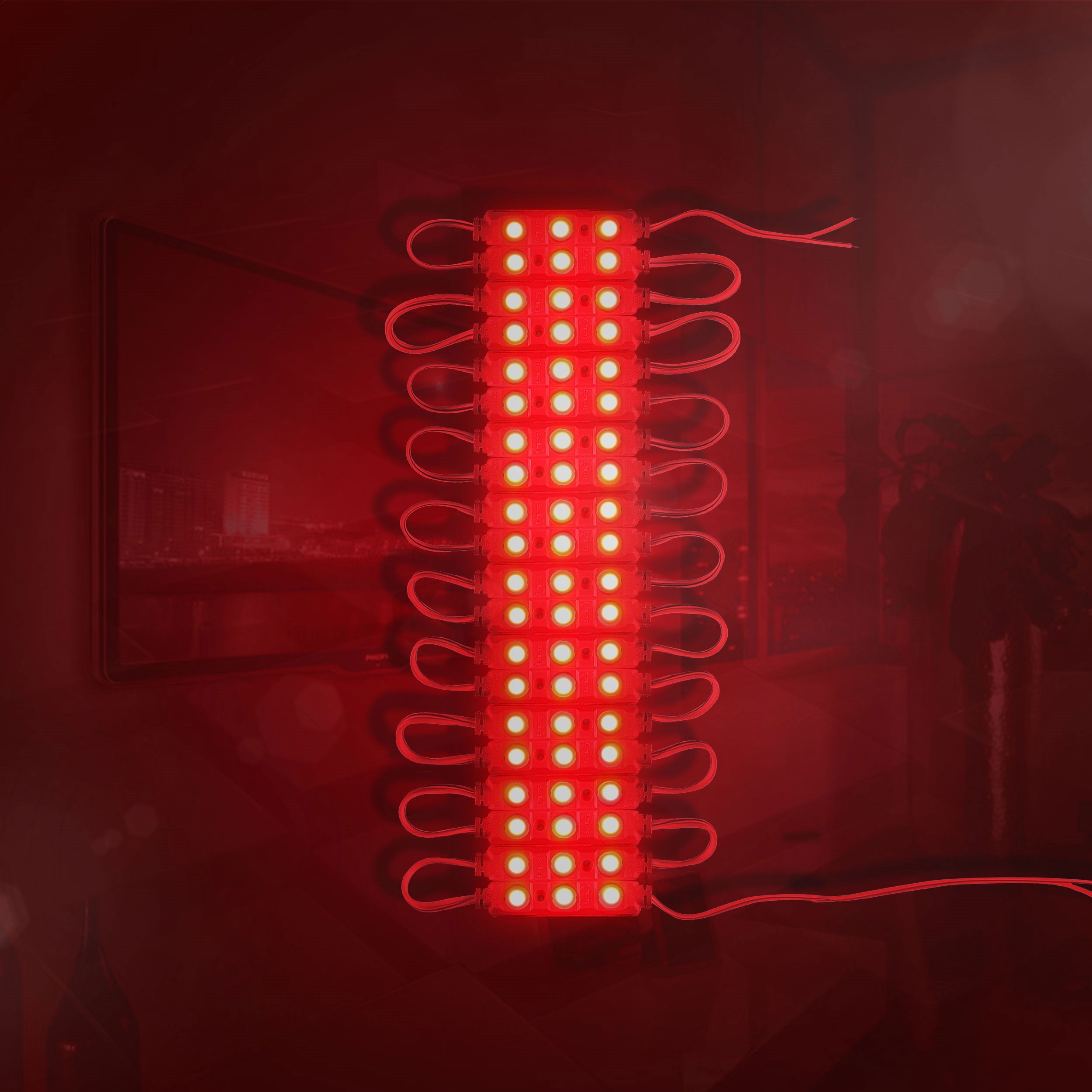 IP67 Waterproof 12V Red LED Module Light - Bright SMD Injection Strip Lighting