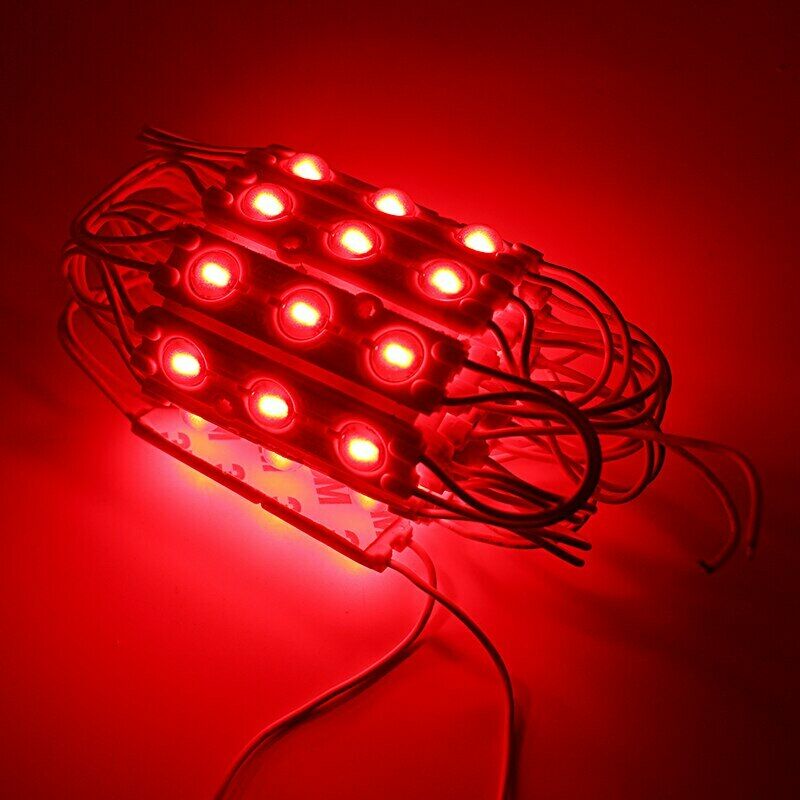 IP67 Waterproof 12V Red LED Module Light - Bright SMD Injection Strip Lighting