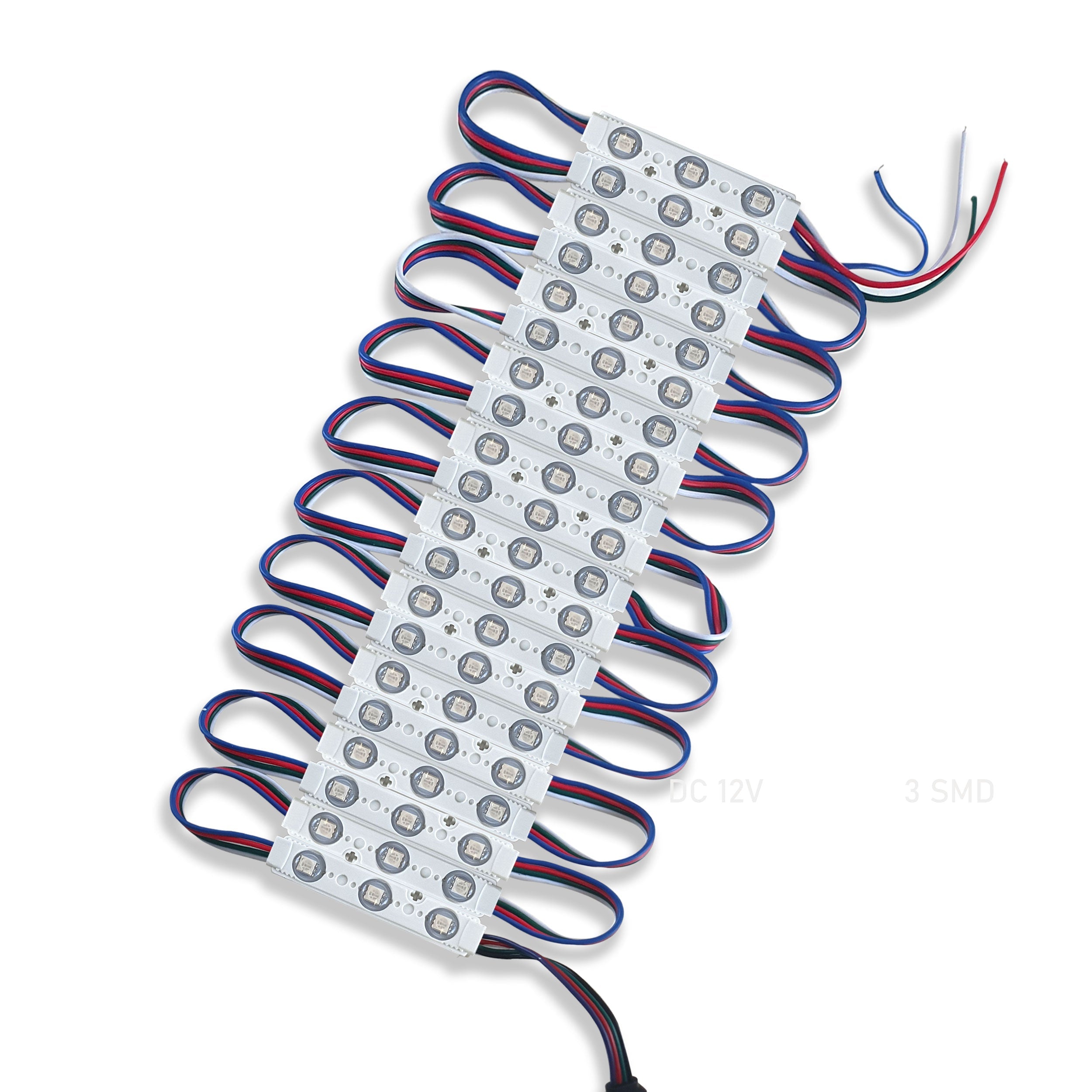 Vibrant 12V RGB LED Module Lights - IP67 Waterproof, Bright SMD Decorative Lighting Strip
