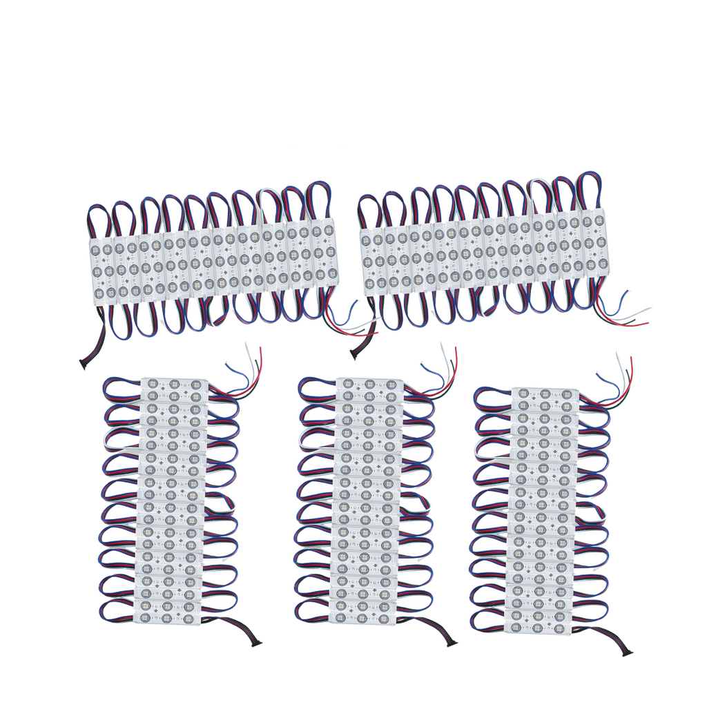 Vibrant 12V RGB LED Module Lights - IP67 Waterproof, Bright SMD Decorative Lighting Strip