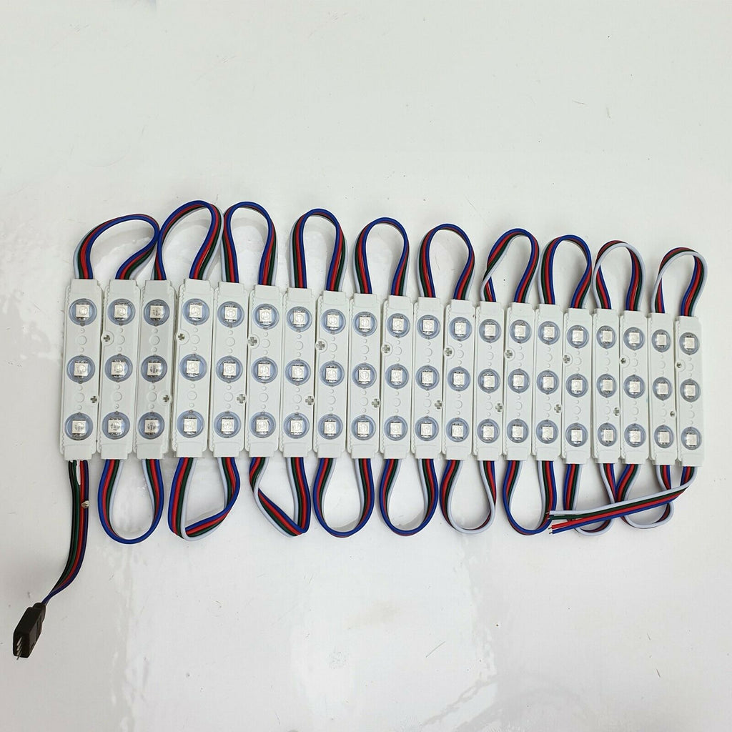 Vibrant 12V RGB LED Module Light Strip, IP67 Waterproof Flexible Decorative Lighting