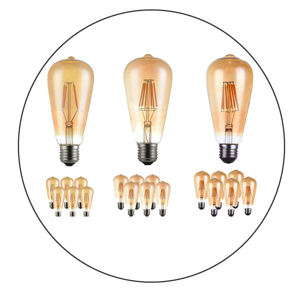 Vintage ST64 E27 4W Dimmable LED Filament Edison Bulb, Warm White