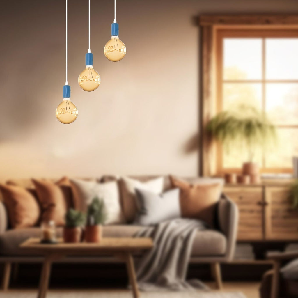 Charming Vintage E27 Pendant Light Bulb Holder with Adjustable Cable for Home