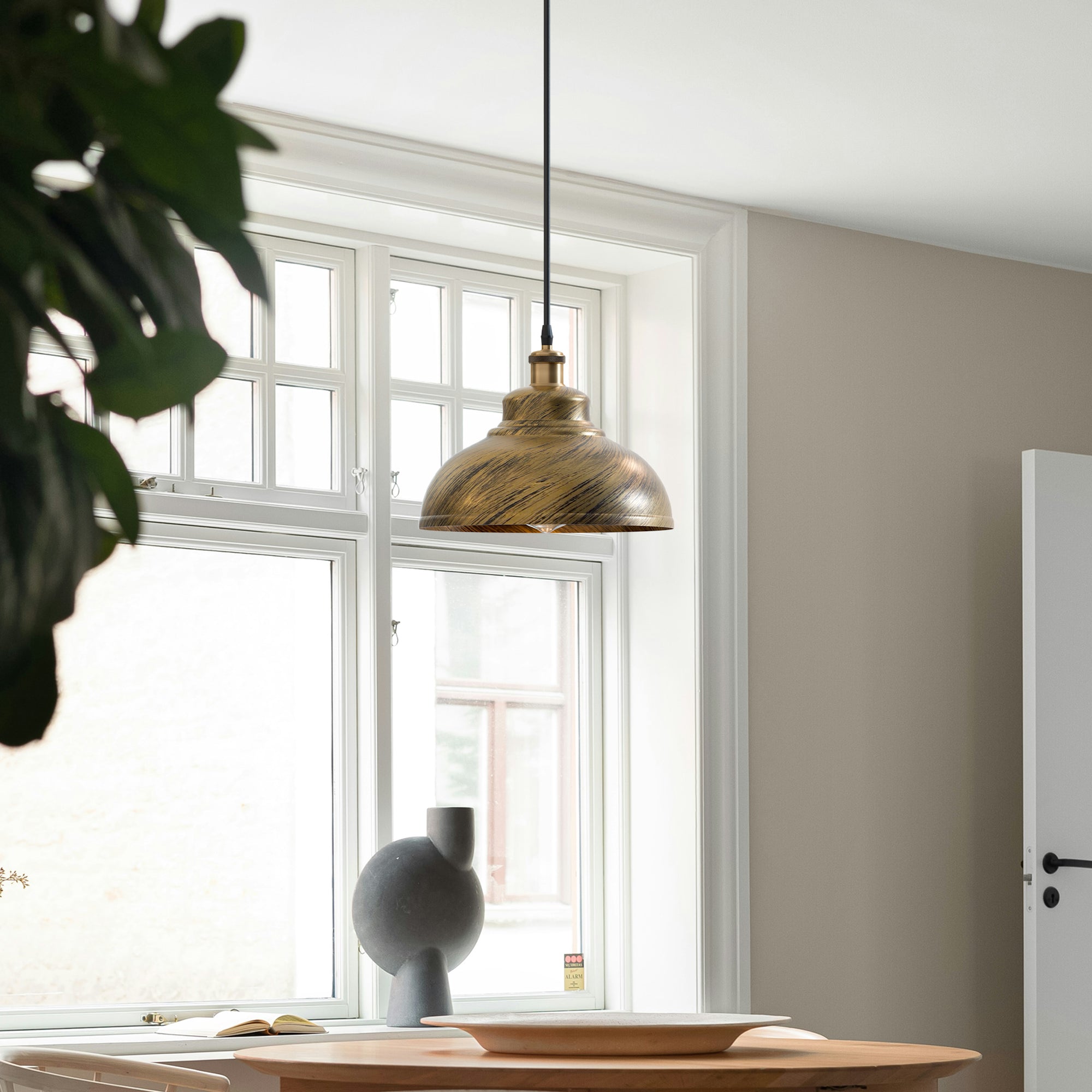 Modern Industrial Dome Pendant Light with Adjustable E27 Metal Shade