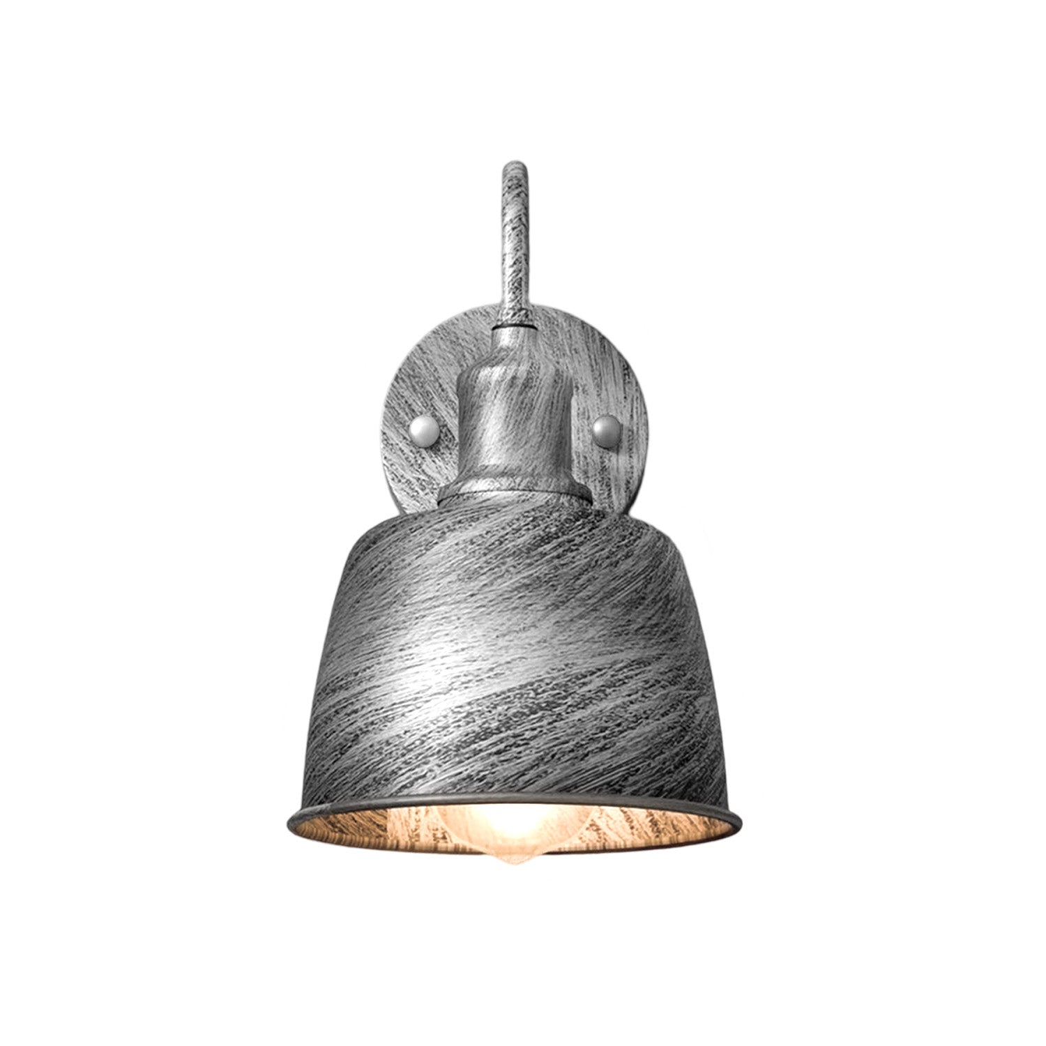 Industrial Outdoor Waterproof Bell Shade Wall Sconce Light, Metal Finish