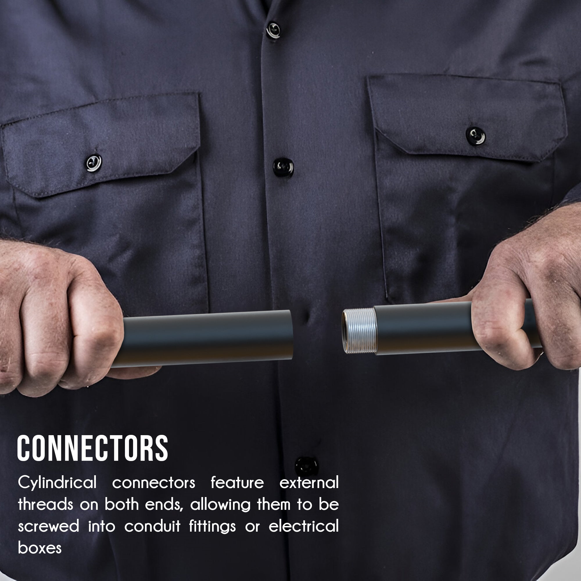 Black Steel Threaded Conduit Pipe for Industrial Lighting & DIY Projects