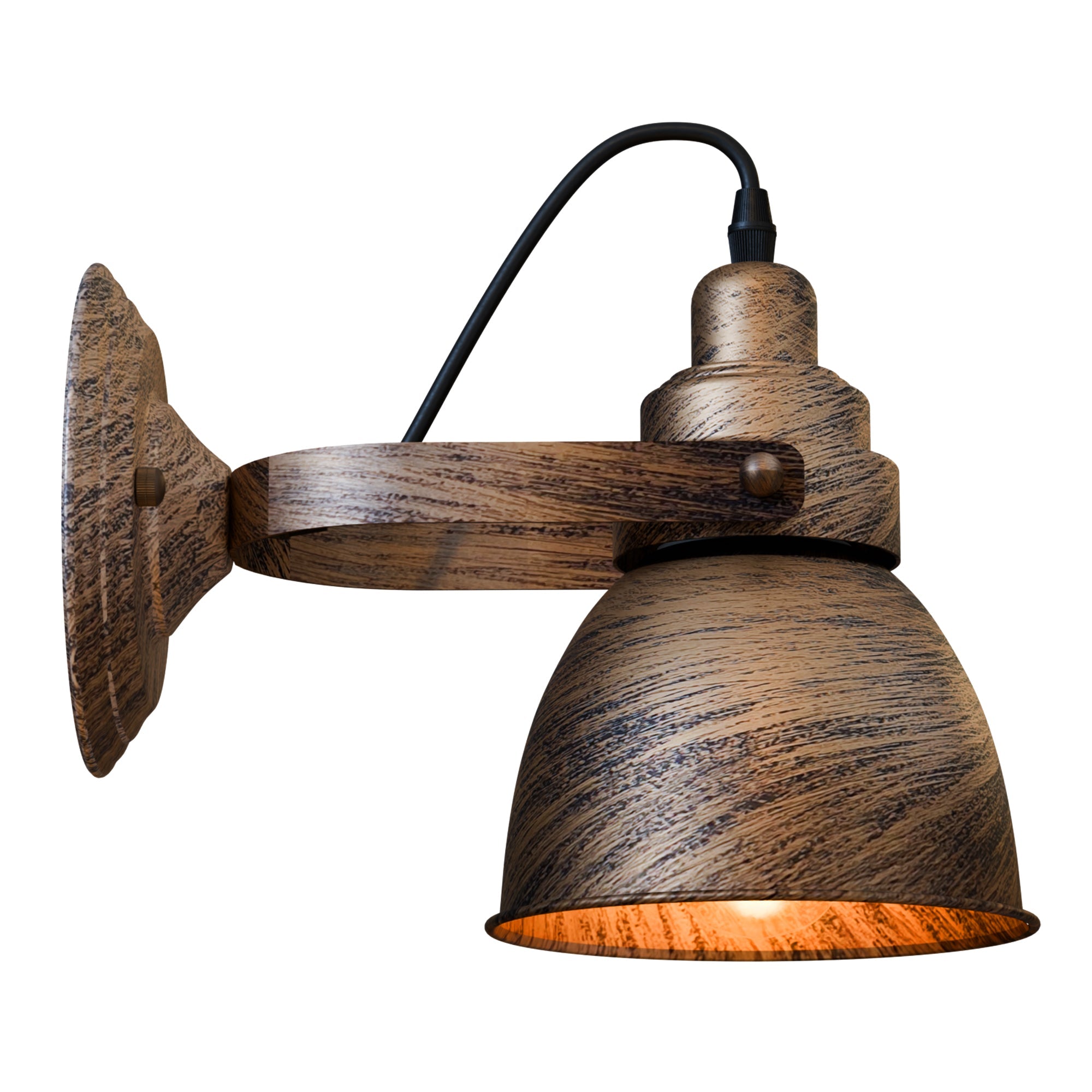 Industrial Bell Shade Dimmable Wall Sconce Light, Metal Retro Downwards Contemporary Fixture