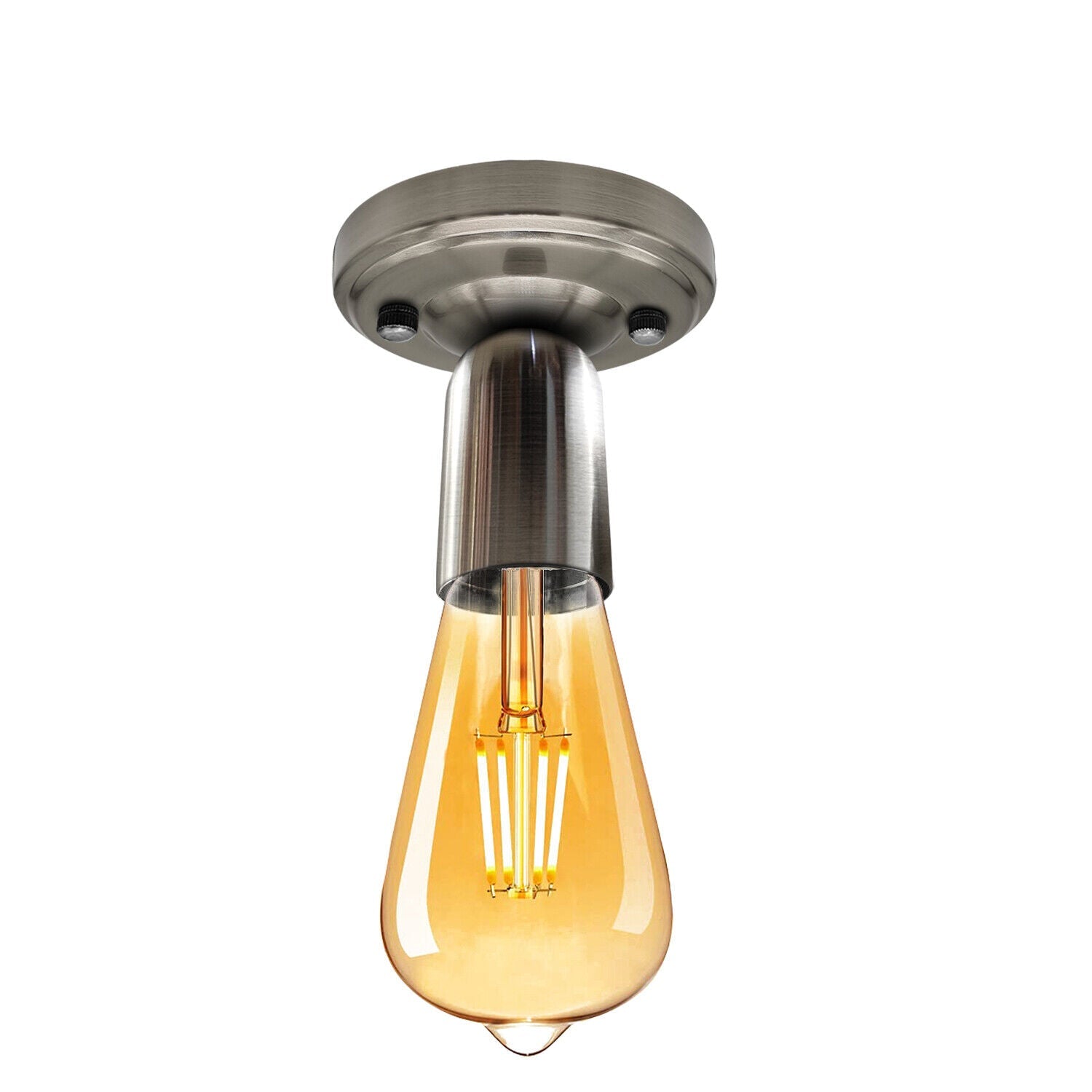 Industrial Retro Flush Mount Ceiling Lamp Metal E27 Vintage Light Fixture for Home