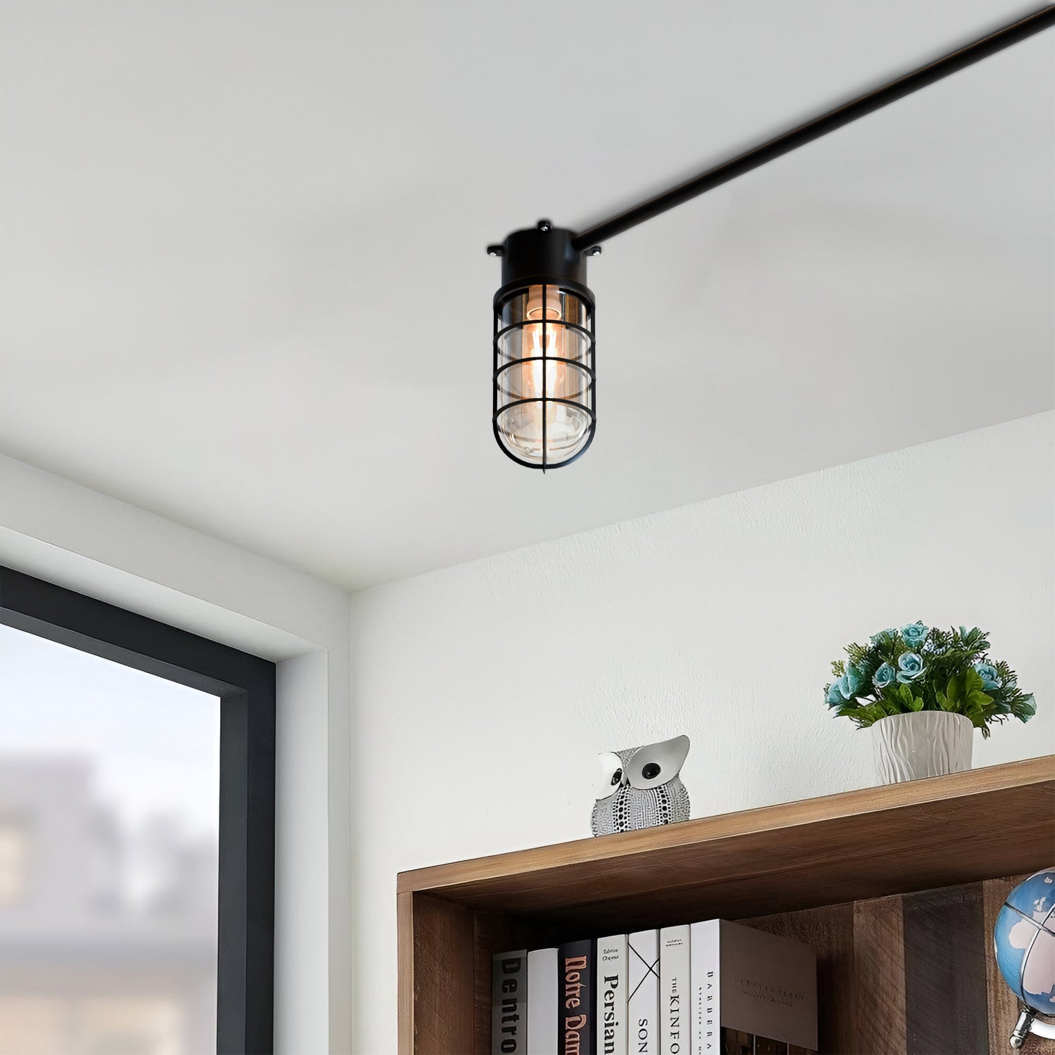 Retro Oval Bulkhead Cage Wall Ceiling Mount Fitting Light ~5525