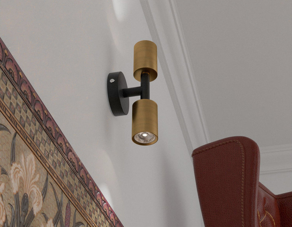 Modern Dual Head GU10 Wall Light - Stylish Up Down Metal Fixture