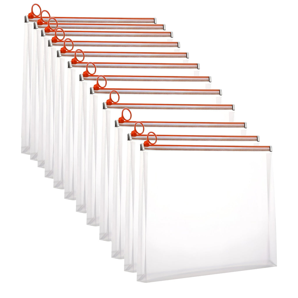 Clear Zipper Document Storage Bag: Waterproof, Durable, Portable File Organizer