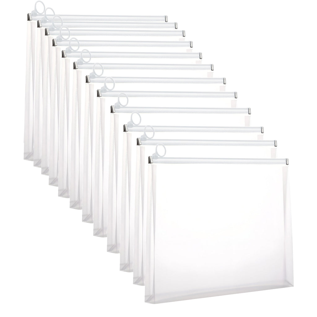 Clear Zipper Document Storage Bag: Waterproof, Durable, Portable File Organizer