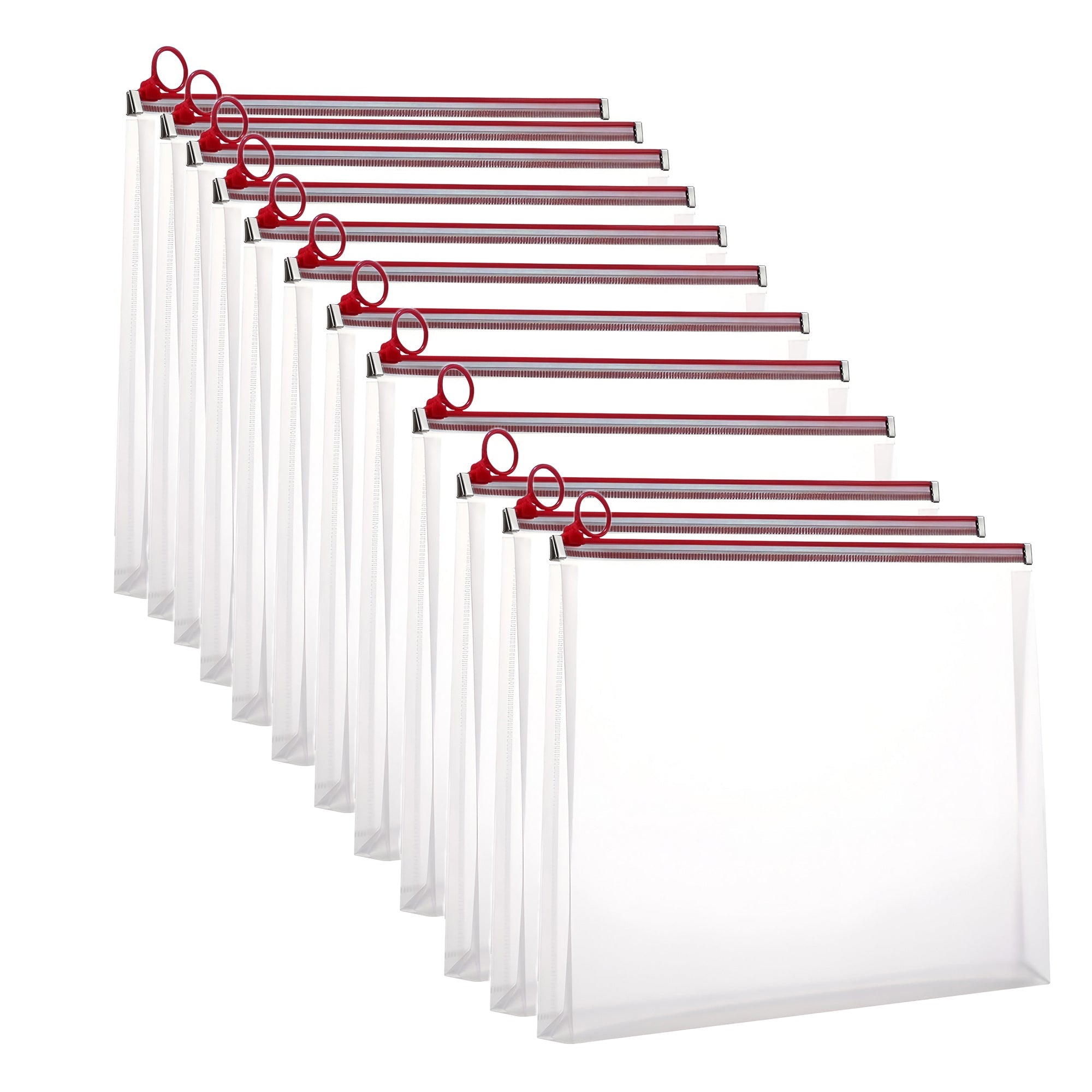 Clear Zipper Document Storage Bag: Waterproof, Durable, Portable File Organizer