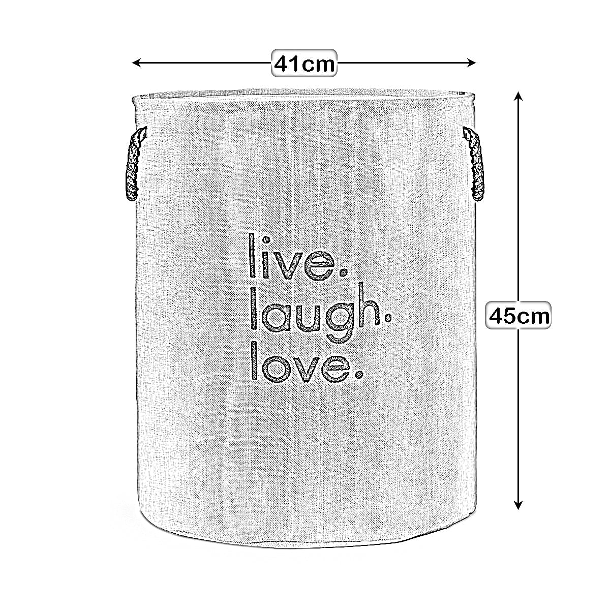 Large Foldable Jute Laundry Hamper Bag with Handles for Clothes Storage