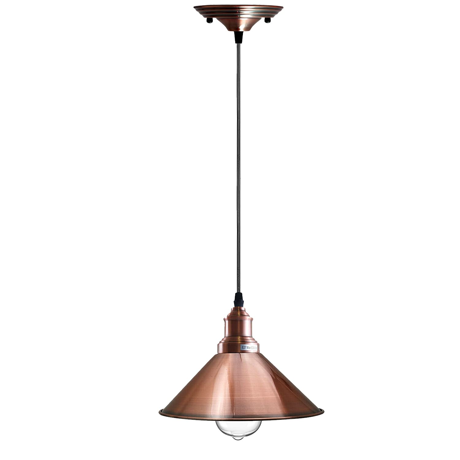 Modern Industrial Cone Pendant Light Copper Metal Hanging Lamp