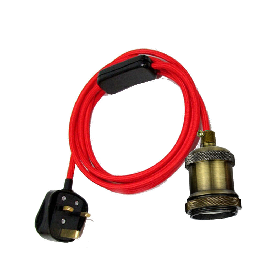 Modern Plug-In Pendant Light Kit with 78-Inch Fabric Flex Cable