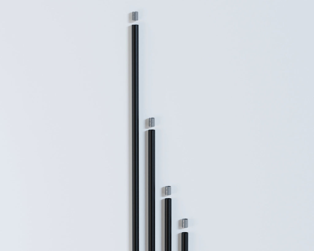 Black Steel Threaded Conduit Pipe for Industrial Lighting & DIY Projects