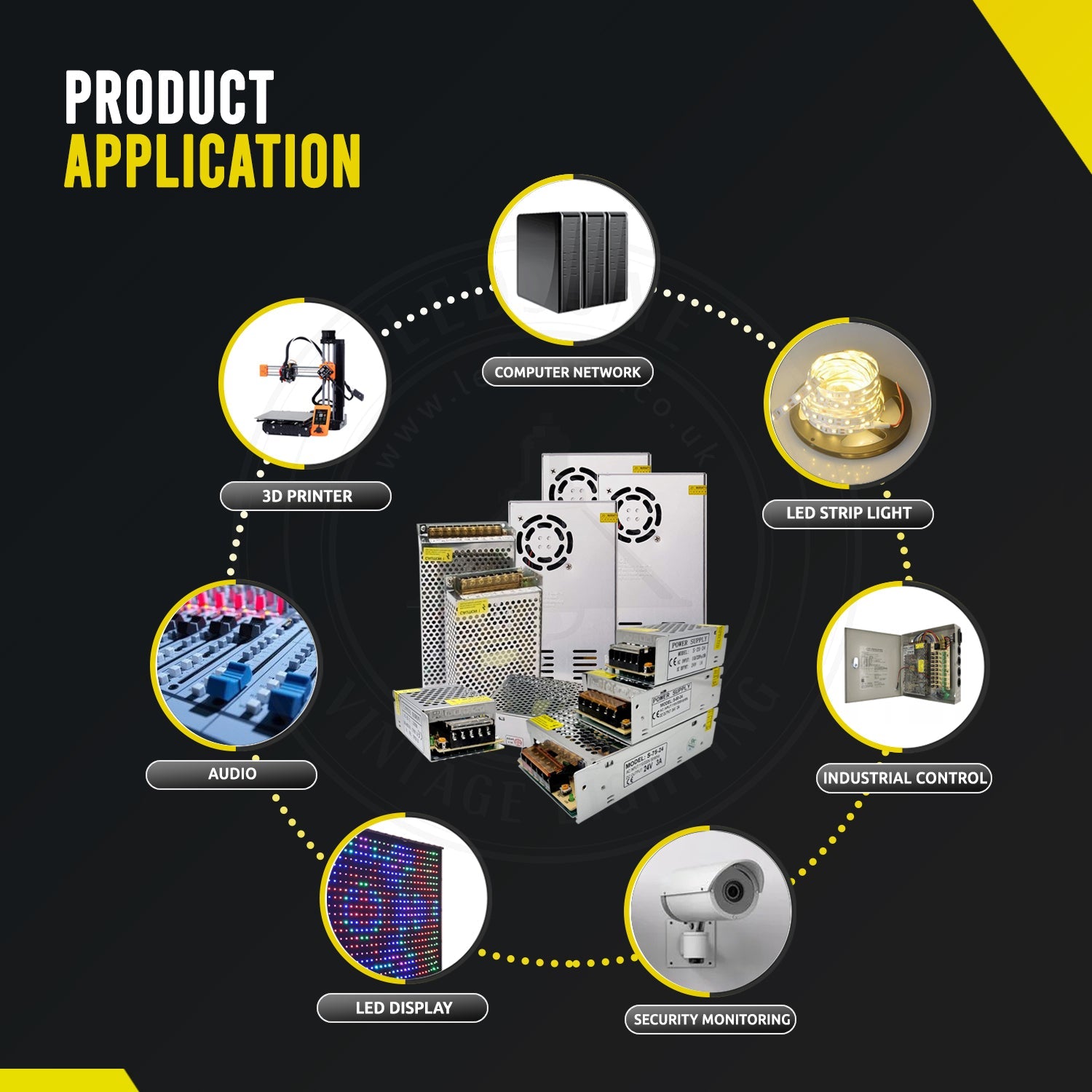 IP20 DC24V 480W LED Driver Power Supply Transformer ~900