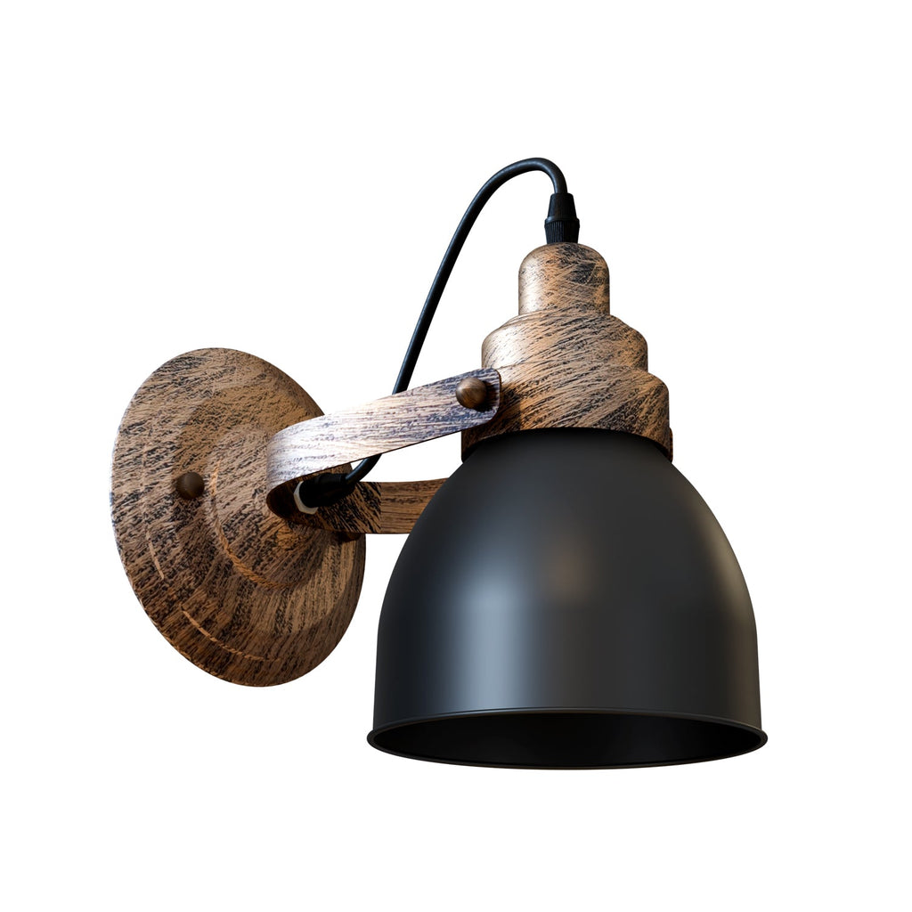 Industrial Bell Shade Dimmable Wall Sconce Light, Metal Retro Downwards Contemporary Fixture