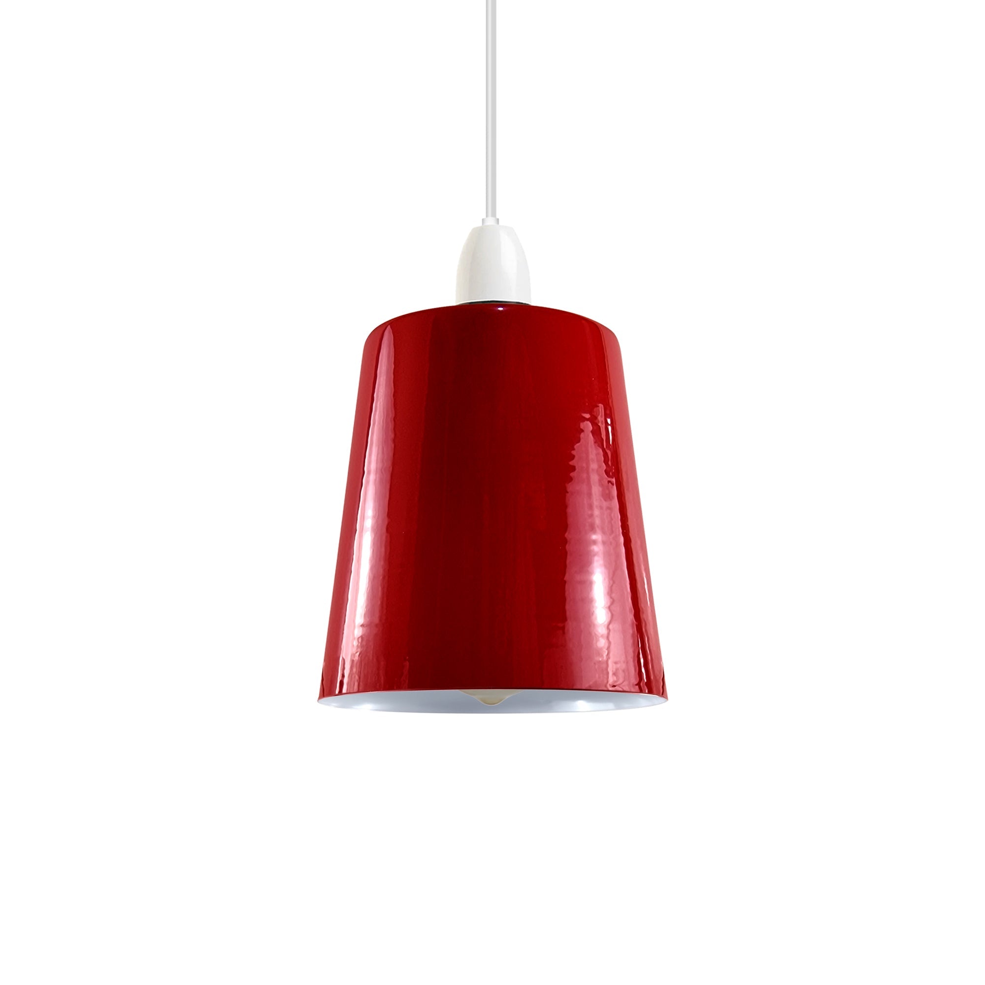 Modern Red Metal Easy Fit Pendant Light Lampshade for Kitchen Island