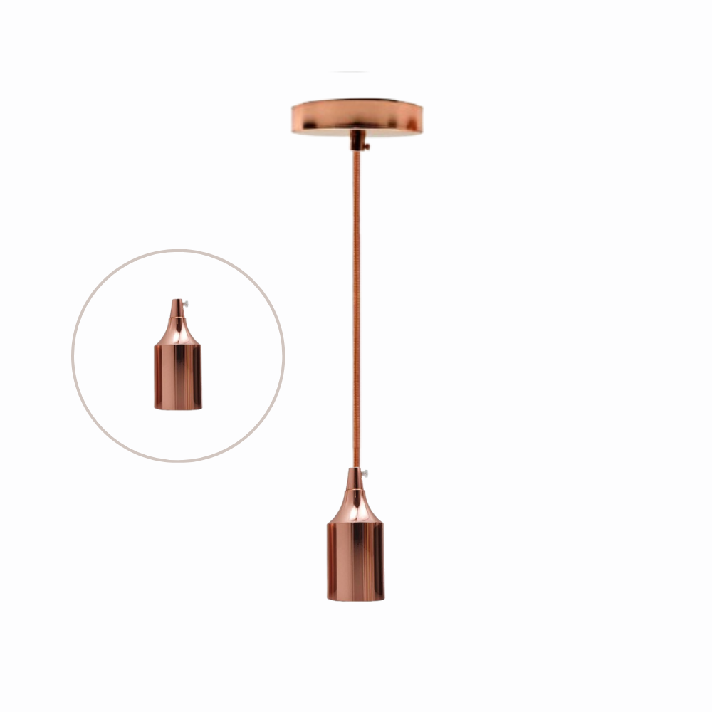 ES E27 Bottle Shape Lamb Holder 9.5cm x 4.5cm Rose Gold ~ 5777